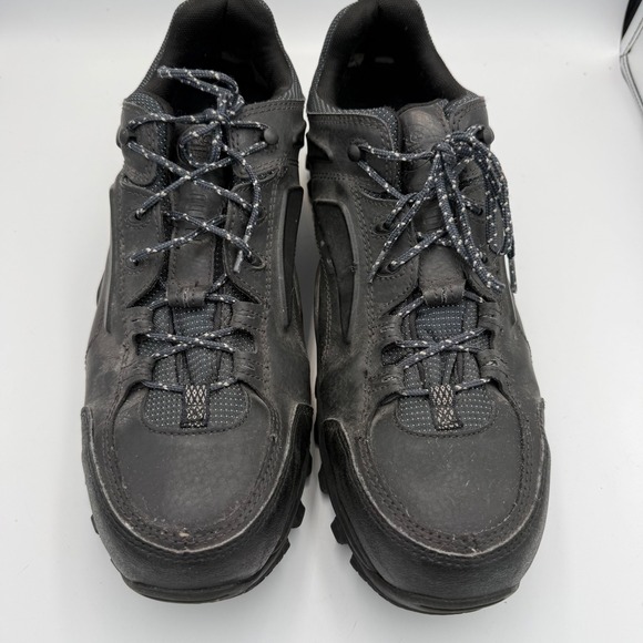 Timberland PRO 40008 Mens Black Leather Work Shoes Steel Toe Low Top 15W Wide - Picture 7 of 8